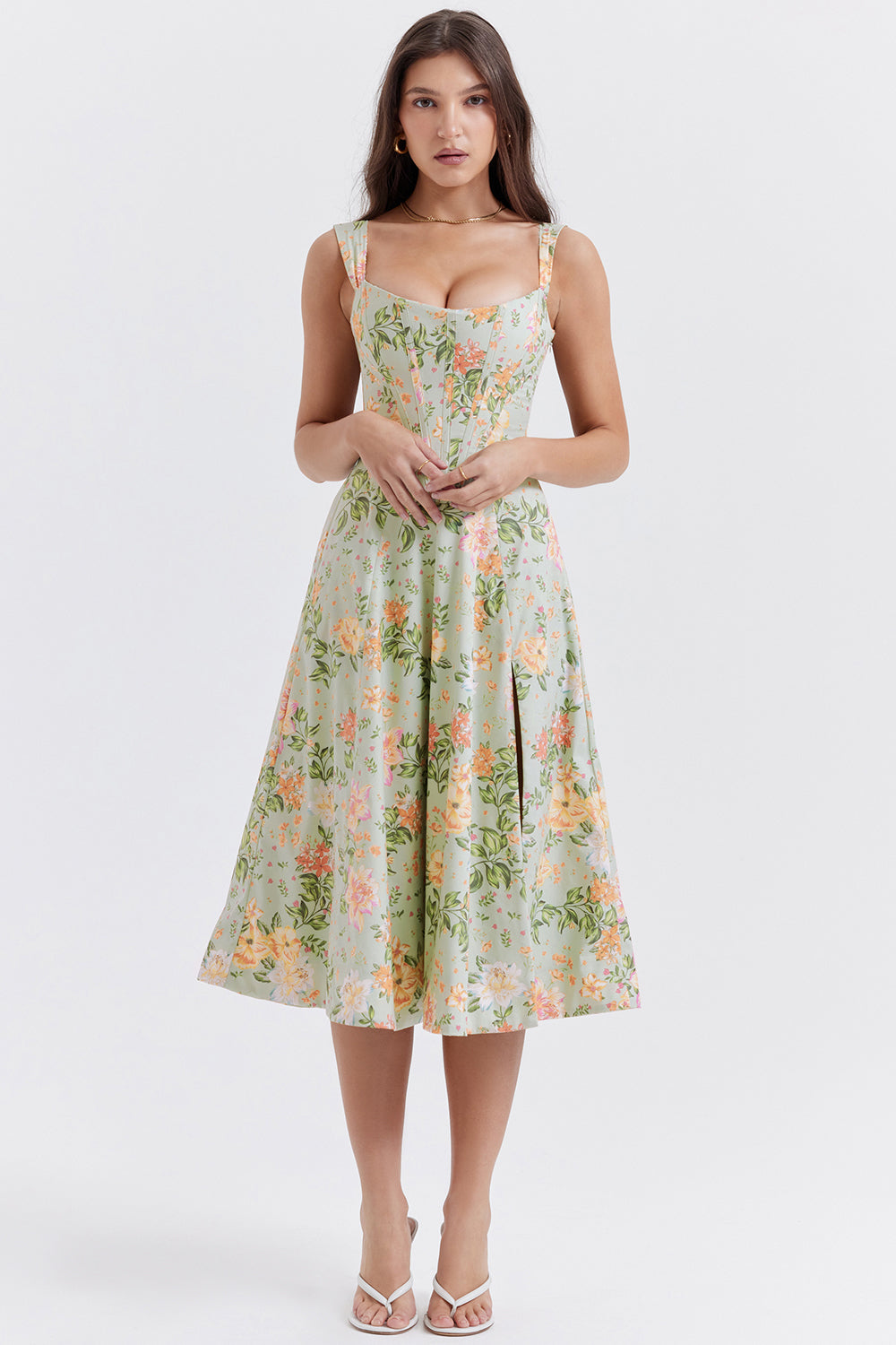 Brechtje - Bloemen Midi Zonnejurk