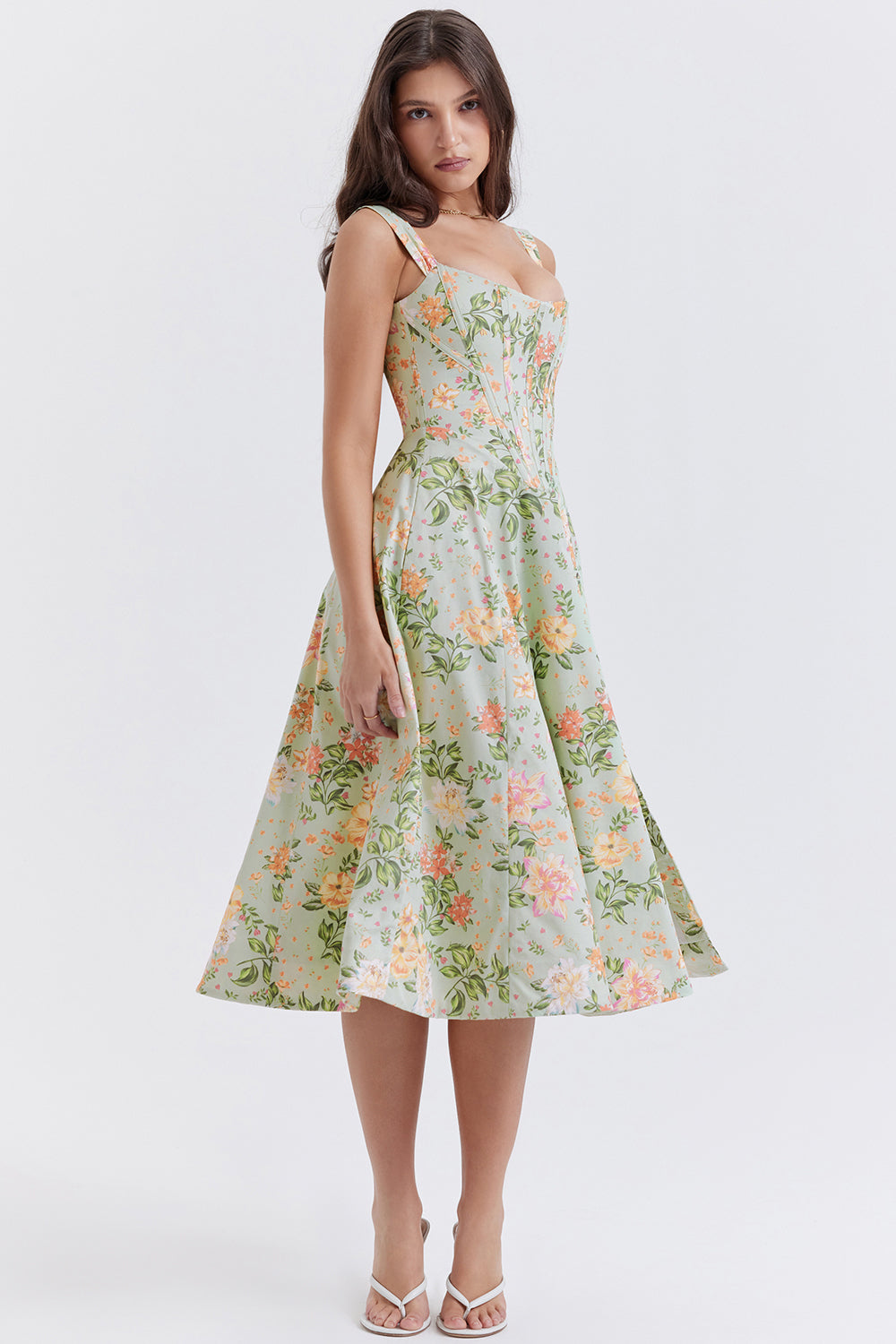 Brechtje - Bloemen Midi Zonnejurk