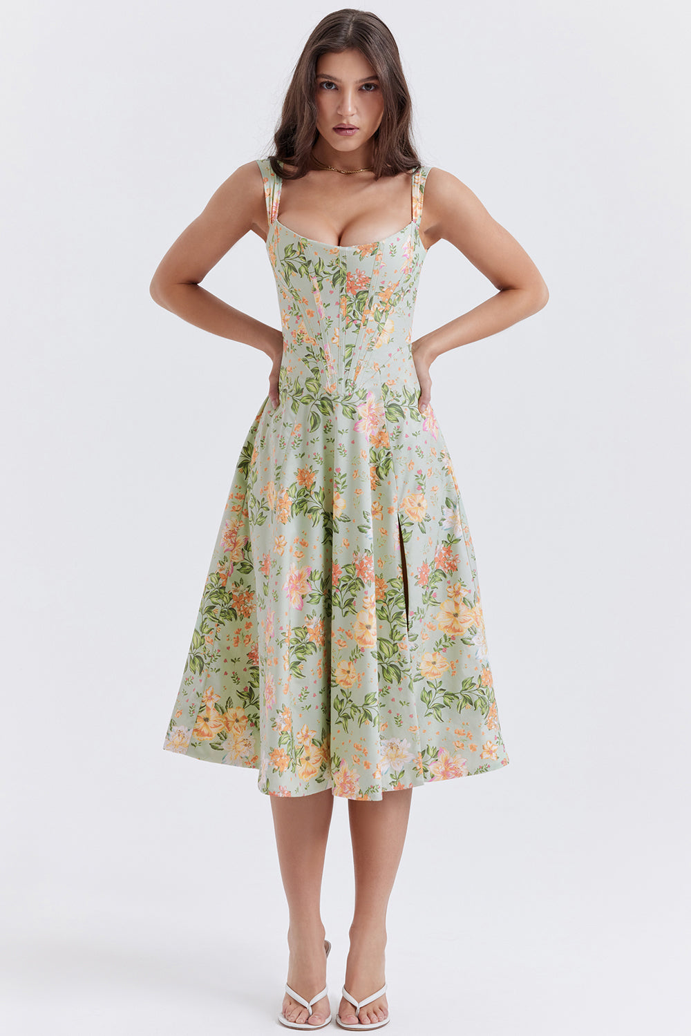 Brechtje - Bloemen Midi Zonnejurk