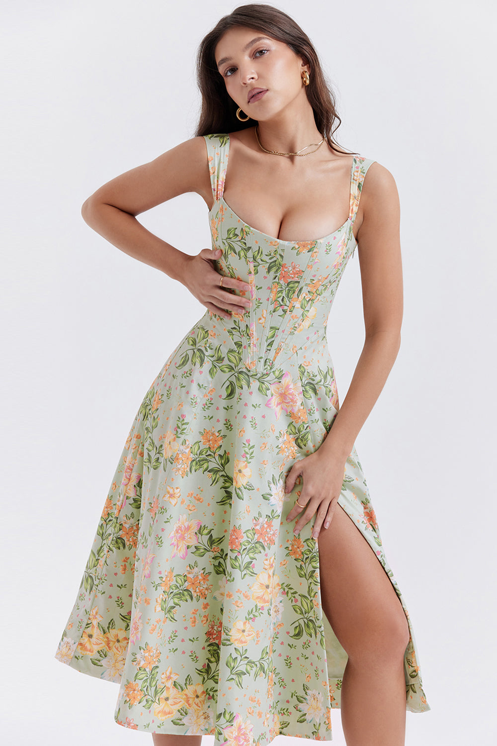 Brechtje - Bloemen Midi Zonnejurk