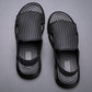 Ava - Zwarte Luchtige Comfortsandalen