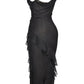 Milou - Ruches Maxi Jurk