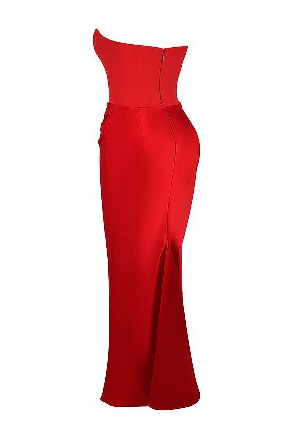 Nelia - Elegante Strapless Jurk