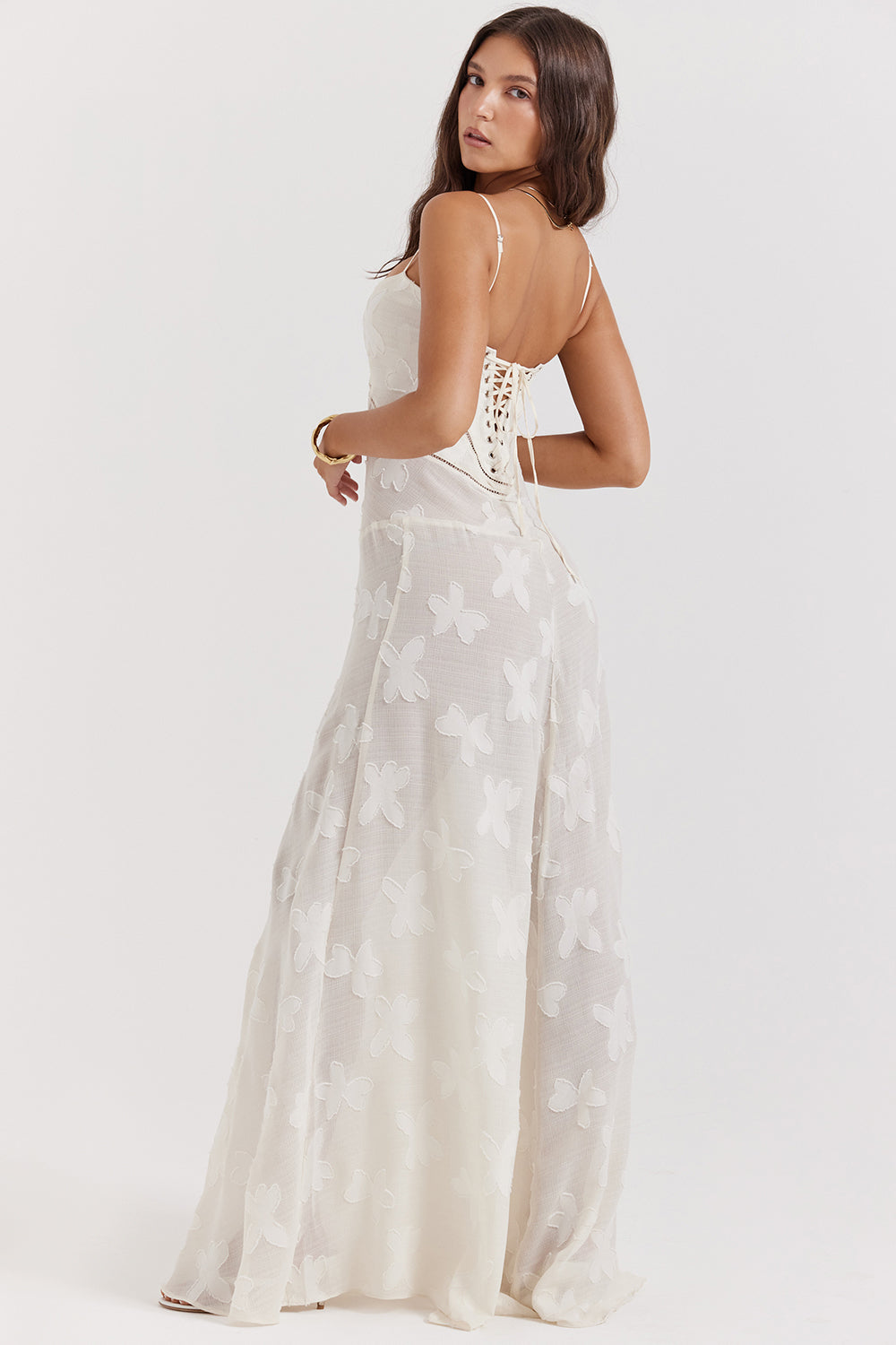 Charis - Kanten Maxi Jurk