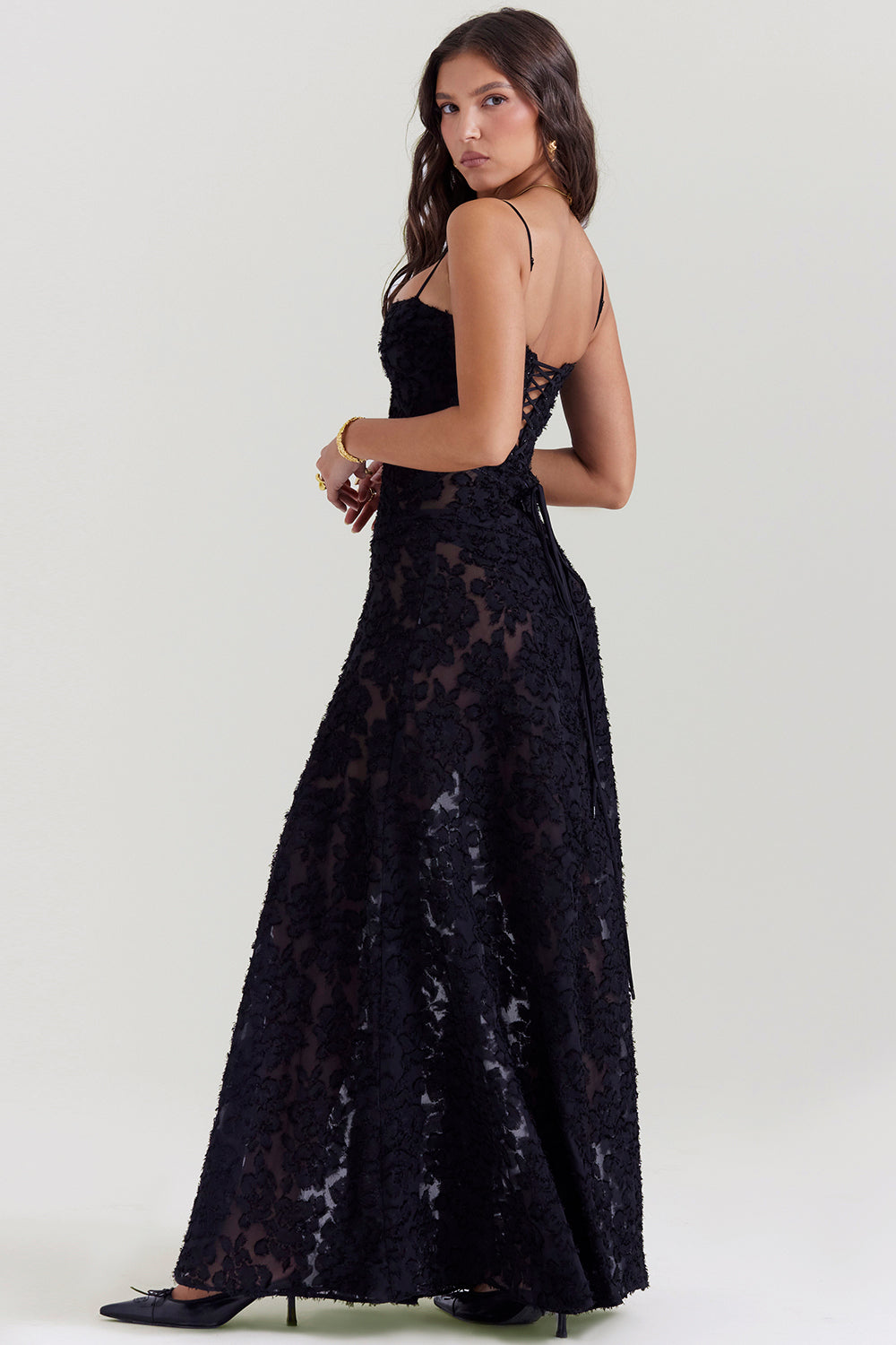 Charis - Kanten Maxi Jurk