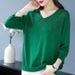 Elegant Kralen V-Hals T-Shirt voor Dames