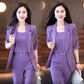 Elegant Femme: Chique 3-delig slim blazerpak voor dames