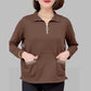 Chique Comfort: Dames Lange Mouw Half-Zip Pullover