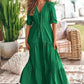 Charmante Boho Maxi-Jurk met V-Hals