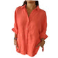 Witte Katoenen en Linnen Blouse - Mila