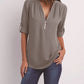 Chique V-Hals Blouse met Korte Mouwen