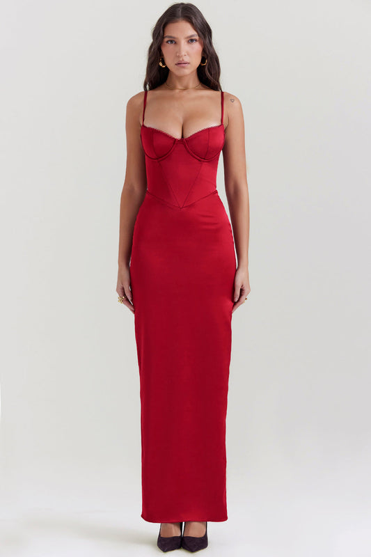 Frederique - Korset Maxi Jurk