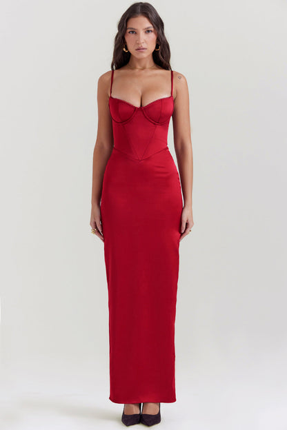 Frederique - Korset Maxi Jurk
