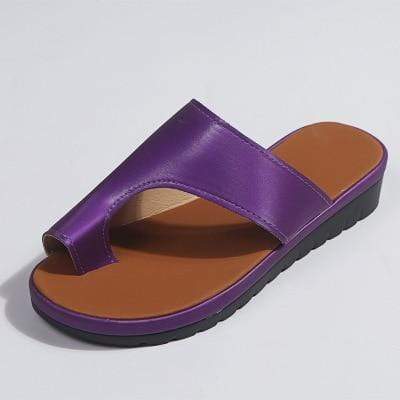 Comfy Ortho-Sandaal: PU-Leder & Voetcorrectie