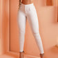 Zip-High Skinny: Verhoog je Stijl met Comfortabele High-Waisted Jeans!