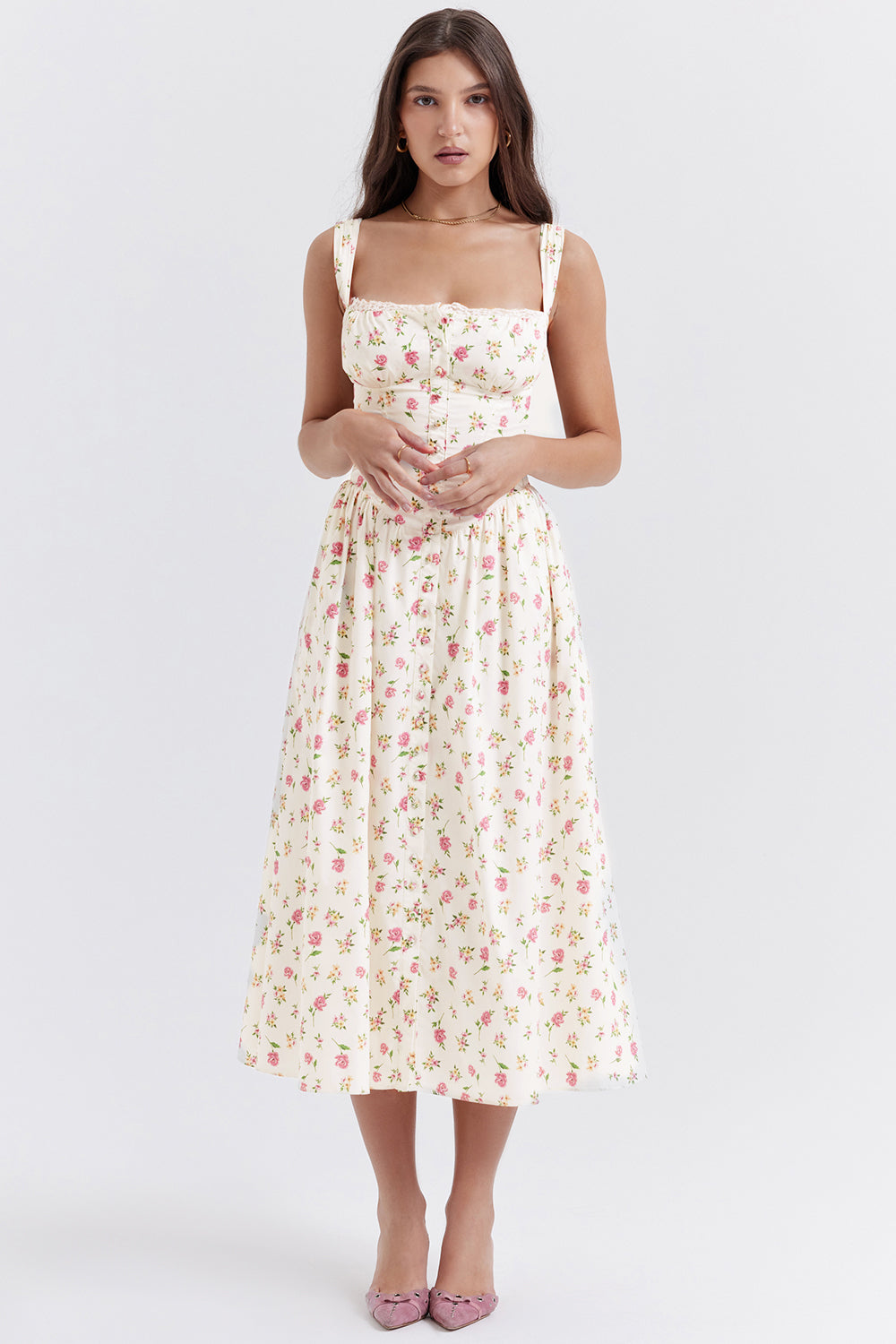 Brechtje - Bloemen Midi Zonnejurk