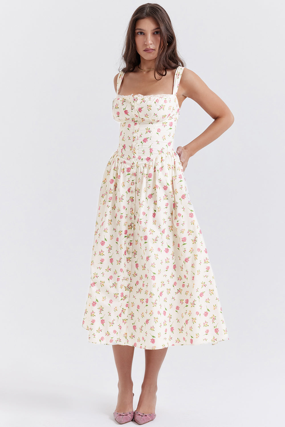 Brechtje - Bloemen Midi Zonnejurk