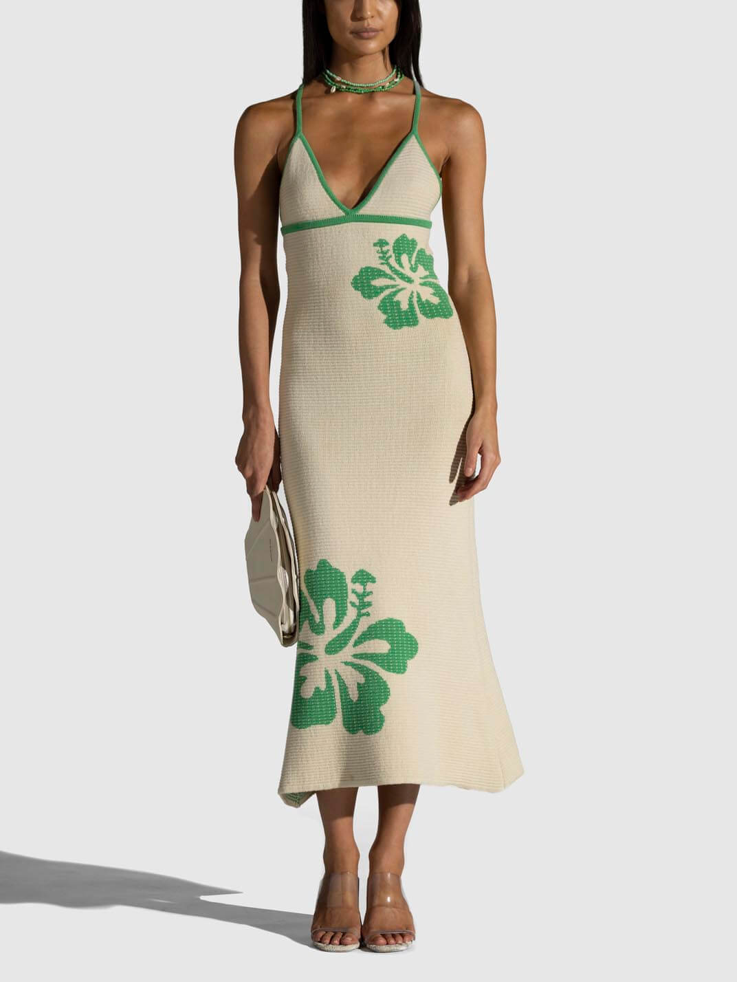 Abrikoos Halter Jurk - Mila