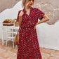 Mila - Beige Vintage Midi-Jurk