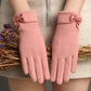 Belle Fleur Elegance: Touchscreen-Vriendelijke Winterhandschoenen met Charmant Strikdetail