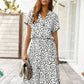 Mila - Beige Vintage Midi-Jurk