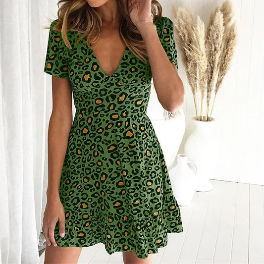 Madelief - Zomerjurk Met Luipaardprint