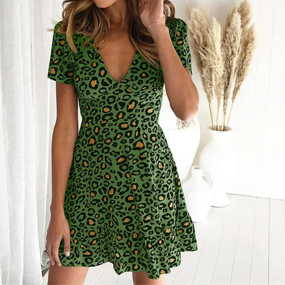 Madelief - Zomerjurk Met Luipaardprint