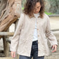 Elegante Clementine: Zachte Jas met Fluwelen Kraag en Chique Knoopsgat