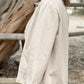 Elegante Clementine: Zachte Jas met Fluwelen Kraag en Chique Knoopsgat