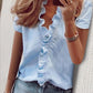 Chique V-hals Blouse met Ruches