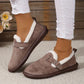CozyCloud Dames Pluche Fleece Gevoerde Flats: Wolkenzacht Comfort & Enkelwarmend Ontwerp